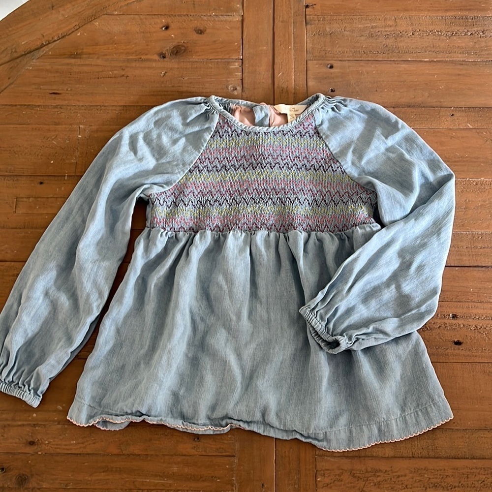 Matilda Jane smocked chambray top